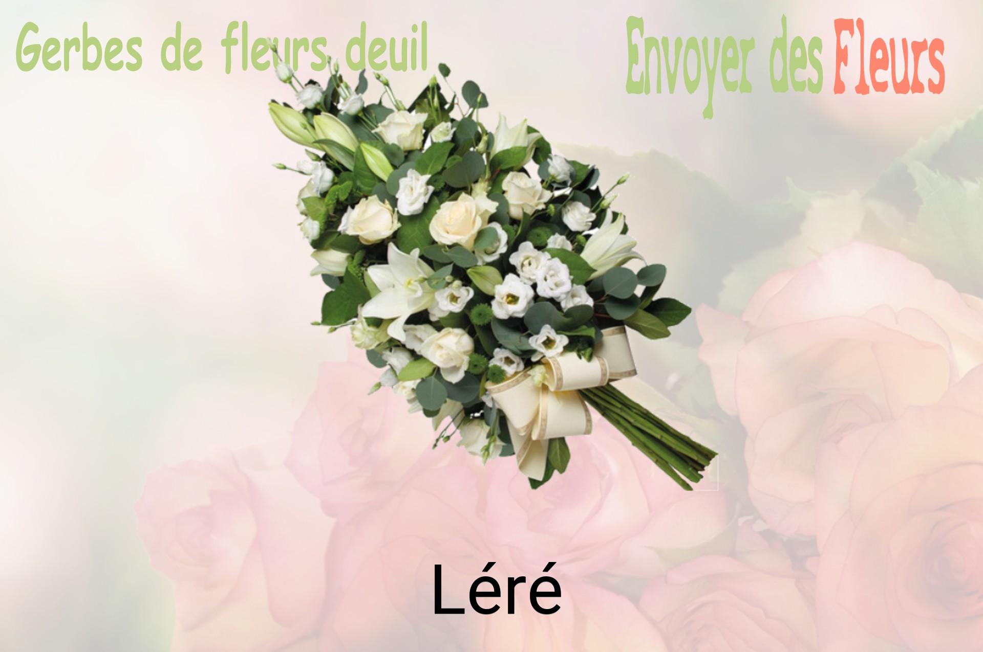 Gerbe de fleurs de deuil livrée à Léré